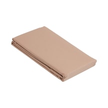 Taç Basic Düz Pamuk Çarşaf, Camel, Tek Kişilik 0