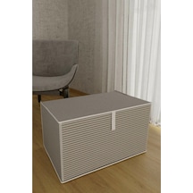 Baza Altı Boy Çok Amaçlı Düzenleyici Kutu Organizer Cırt Cırtlı Hurç 19cm X 40cm X 50cm 1 Adet Açık Gri