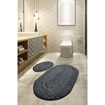 MACORONİ FÜME 2 Lİ SET Cotton Banyo Halısı Çok Renkli