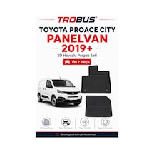 Trobus Toyota Proace City Cargo 2019+ 1.5 D-4d Araca Özel 2 Parça 2d Havuzlu Paspas