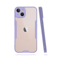 Apple  Uyumlu - iPhone 14 Kılıf Platin Silikon - Lila Çok Renkli