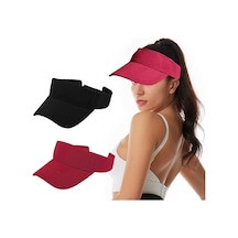 Unisex Uv Koruyucu Sporcu Plaj Vizör Şapka 2 Li Set (547423608)