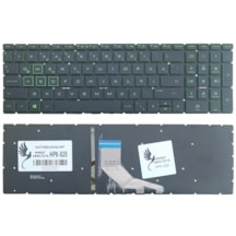 HP Uyumlu 250 G7 (1Q3B0ES), 250 G7 (14Z83EA) Klavye Işıklı (Yeşil)