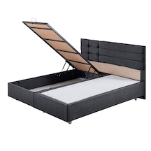 Viyana İkili Set, Viyana Çift Kişilik Baza Başlık Seti Antrasit 150 x 200