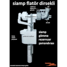 Siamp Gömme Rezervuar Dirsekli Flatörü Yarım Parmak Şamandıra İç