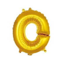 O Harfi 16 İnç Gold Renk Folyo Balon 36 Cm Altın 256