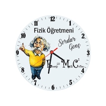 Fizik Öğretmenine Hediye Isimli Einstein Cam Duvar Saati