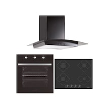 Alveus Petunya ALV MFA 614 - ALV GLS 640 - ALV IBER Siyah Ankastre Set