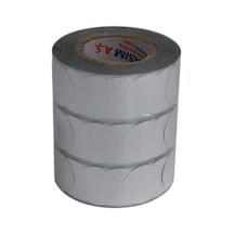 Metalize Kuşe Etiket 25mm X 25mm Ruloda 2500 Adet, Ev Ve Ofis Kullanımı İçin Kendinden Yapışan Etiket Ve Metaliz Genel