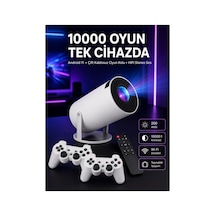4k Wireless Çift Kollu Kumandalı Oyun Projeksiyonu Retro Video Oyunu Yeni Nesil Renkli