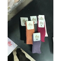 6 Adet Yünlü Kadın Soket Çorap 0552 Çok Renkli