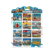 İstanbul Temalı Silikon Buzdolapı Süsü Magnet 12'li Set Alk5806