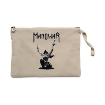 Manowar The Triumph of Steel Krem Clutch Cüzdan / El Çantası Krem