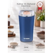 Kahve Ve Baharat Öğütücü Paslanmaz Çelik Kahve Değirmeni Av-ym01 Lacivert Diğer