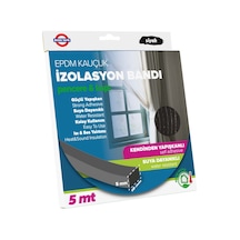 Epdm Kauçuk Pencere Kapı Izolasyon Bandı Siyah 5Mmx15Mmx5Mt