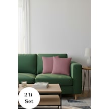 Miracolo Home Bordo Pamuklu Dekoratif Kırlent Kılıfı 43x43 2 Adet