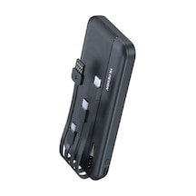 Sylar 10000 Mah Micro Type-c Usb Lightning 4 Kablolu Hızlı Kablosuz Şarj Powerbank renkli