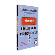 TYT DGS KPSS ALESS MSÜ Türkçe Cümlede Anlam Video Ders Notları  -  Gizem Şen  -  Tasarı Akademi