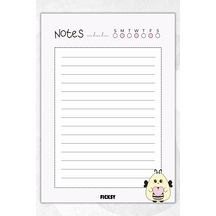 A5 Arı Bloknot Çizgili Defter - 50 Yaprak - Memopad - Notepad - Not Defteri - Not Kağıdı Pembe Pembe