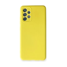Samsung Uyumlu Galaxy A32 Uyumlu Kılıf Nano İçi Kadife Silikon - Sarı