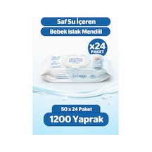 Giggles Pure Water Bebek Islak Havlusu %99 Saf Su Mendil 24 Paket 1200 Adet 24'lü