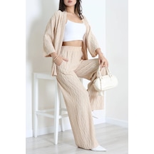 Modi Kimono Takım Bej - 4211.1247. Açık Bej