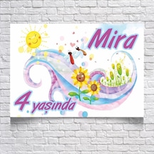 Güneş Ve Ayçiçeği Temalı Doğum Günü Afişi 100x150 Cm