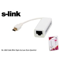 S-Link Sl-U62 Usb Mini 5Pin To Lan % Usb 2.0 5Cm Çevirici