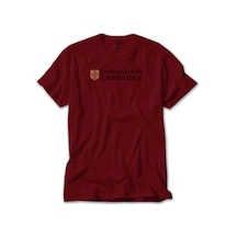 University Of Cambridge Logo Text Kırmızı Tişört
