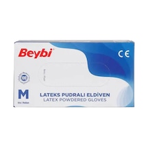 Beybi Lateks Pudralı Eldiven 100 Adet - M