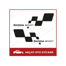 Skoda Sport Sticker (Takım Set) Skoda Sticker Arma Sticker