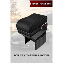 Focus 2013 Uyumlu Lüks Tip Küllüklü Kol Dayama Bardaklıklı Siyah Renk