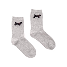 Faik Sönmez Köpek Jakarlı Soket Çorap W26crp010 Uw26crp010124 Gri Melanj