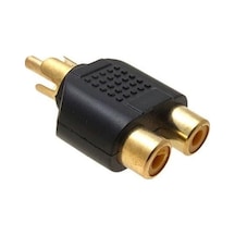 Rca Erkek To 2 Rca Dişi Çevirici Dönüştürücü Jack