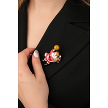 Çildan Womens Yılbaşı Koleksiyonu Noel Baba Broş