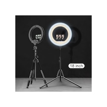 Döküm Ayaklı Profesyonel Kuaför Makyaj Çekimleri 18ınç 460 Led Kumandalı Ring Lıght
