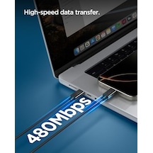 Usb-c To Usb-c 1 Metre Kablo 60w Güç/pps 2.0 Desteği Super Hızlı Şarj / 480 Mbps Data Aktarım Hızı Type-c Ekstra Dayanıklı - Aca08718