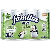 Familia Plus Natural Organik Bambu Özlü 3 Katlı Tuvalet Kağıdı 16'lı