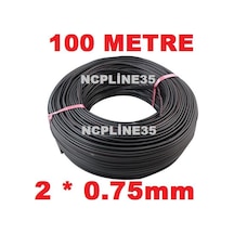2 0.75Mm 2X0.75 Siyah Hoparlör Kablosu Ses Anfi Oto Sistem Lamba