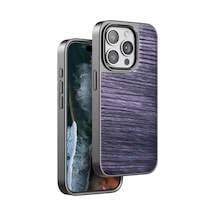 Venco Apple Uyumlu iPhone 15 Pro Max Wave Kapak - Derin Mor -