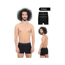 Andredimoda Erkek 3'lü Boxer 1. Sınıf Kumaş Premium Paket Özel Dizayn. Düz Likralı Boxer Şort Çeyizlik Hediyelik Siyah Siyah