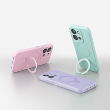 Zore Redmi 15c Kılıf M-safe Şarj Özellikli Standlı Nvth Samara Kapak - Pembe