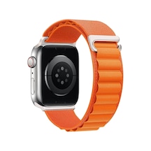 Apple Watch Series 7 45mm İçin Kordon Alps Spin Turuncu Watch Series 7 45mm İle Uyumlu Kordon - Turuncu Çok Renkli