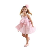 Denokids Mushi Pembe Puantiye Kız Çocuk Poplin Elbise Pembe Denokids Mushi Pembe Puantiye Kız Çocuk Poplin Elbise Pembe