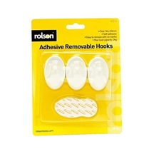 61316 3pc Removable Adhesive Plastic Hook, 7/8 Yaş