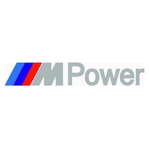 M Power 6,5x40cm Gri Sticker - Etiket