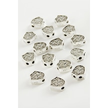 Çizgili - 142 - Kalın Tesbih Ara Aparatı 50 Gram - Shophnrl - Gümüş Rengi