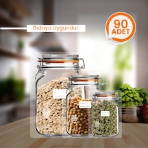 Klips Desenli Kavanoz Görünümlü Kilitli Doypack Saklama Poşeti 90 Adet 30 Büyük 1000ml 30 Orta 700ml 30 Küçük 200ml
