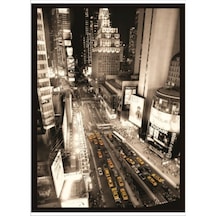 70Cm X 100Cm New York Gece Görüntüsü Poster Tablo