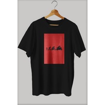 Noıssey -wed Motor Tutkusu Nasıl Başlar Tasarım Baskılı Oversize T-shirt Tişört Sokak Tarzı Siyah